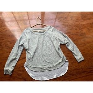 Soho New York & Co Str Long Sleeve Top With Silky  Layer Hen Shirt Style Size M